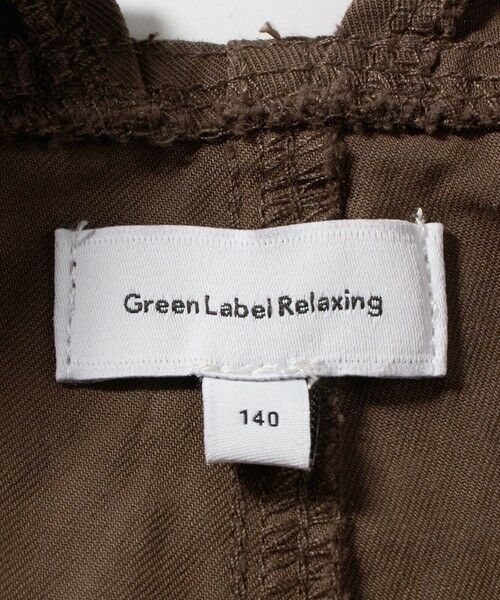 green label relaxing / グリーンレーベル リラクシング ロング・マキシ丈ワンピース | ツイル フリル サロペット / キッズ  140cm-160cm | 詳細18