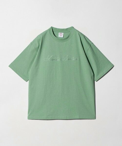 green label relaxing / グリーンレーベル リラクシング Tシャツ | ＜Brooks Brothers＞エンブレム Tシャツ（LIME）