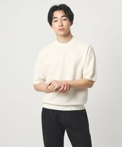 green label relaxing / グリーンレーベル リラクシング ニット・セーター | タック ピケ ビズ クルーネック ニット -ウォッシャブル-