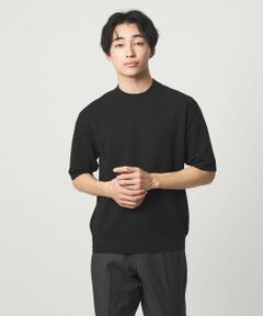 green label relaxing / グリーンレーベル リラクシング ニット・セーター | タック ピケ ビズ クルーネック ニット -ウォッシャブル-