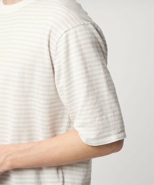 green label relaxing / グリーンレーベル リラクシング ニット・セーター | リネン ポリエステル ボーダー クルーネック 半袖 ニット -ウォッシャブル- | 詳細8