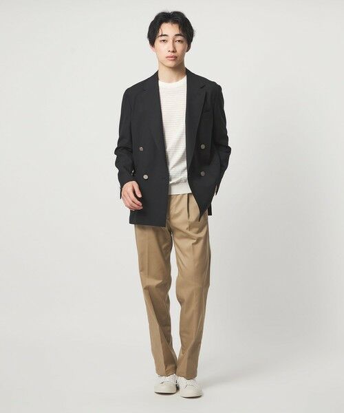 green label relaxing / グリーンレーベル リラクシング ニット・セーター | リネン ポリエステル ボーダー クルーネック 半袖 ニット -ウォッシャブル- | 詳細3