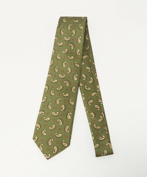 green label relaxing / グリーンレーベル リラクシング ネクタイ | GLR 8.0cm ペイズリー1 ITALY ネクタイ（OLIVE）
