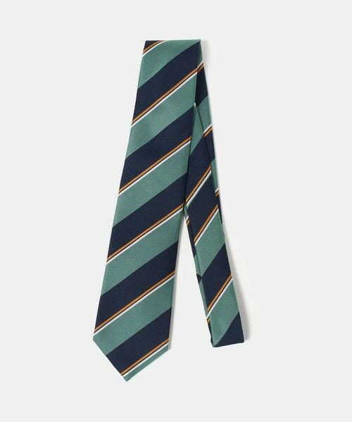 green label relaxing / グリーンレーベル リラクシング ネクタイ | GLR ジャパン タンゴ 8.0cm ストライプ5 ネクタイ（NAVY）