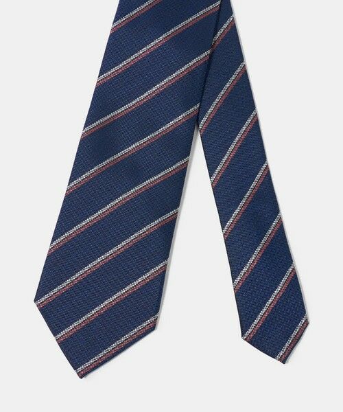 green label relaxing / グリーンレーベル リラクシング ネクタイ | GLR シルク3 8.0cm ストライプ1 ネクタイ | 詳細3