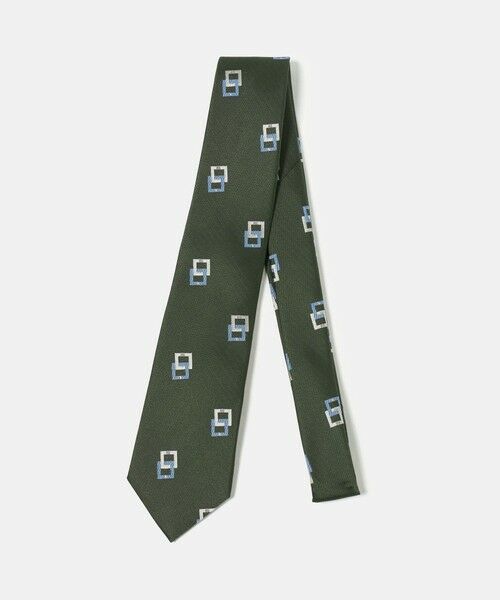 green label relaxing / グリーンレーベル リラクシング ネクタイ | GLR シルク3 8.0cm コモン2 ネクタイ（OLIVE）