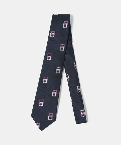 green label relaxing / グリーンレーベル リラクシング ネクタイ | GLR シルク3 8.0cm コモン2 ネクタイ（NAVY）