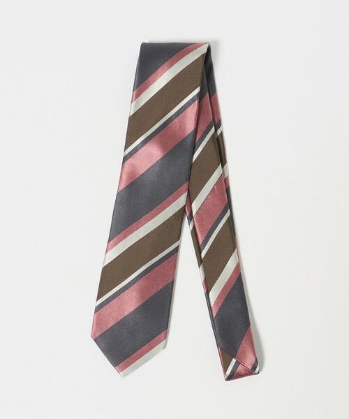 green label relaxing / グリーンレーベル リラクシング ネクタイ | GLR シルク4 8.0cm ストライプ2 ネクタイ（PINK）