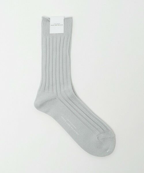 green label relaxing / グリーンレーベル リラクシング ソックス | リブ ソリッド ソックス（LT.GRAY）