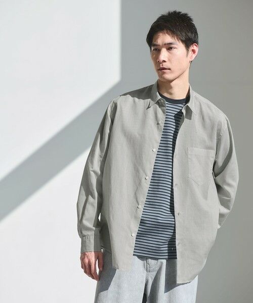 green label relaxing / グリーンレーベル リラクシング シャツ・ブラウス | ラミー ミックス ジャストルーズ 長袖 シャツ | 詳細4