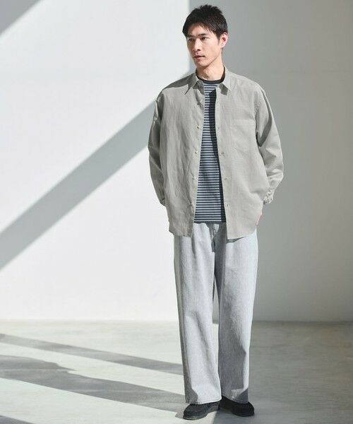 green label relaxing / グリーンレーベル リラクシング シャツ・ブラウス | ラミー ミックス ジャストルーズ 長袖 シャツ | 詳細5