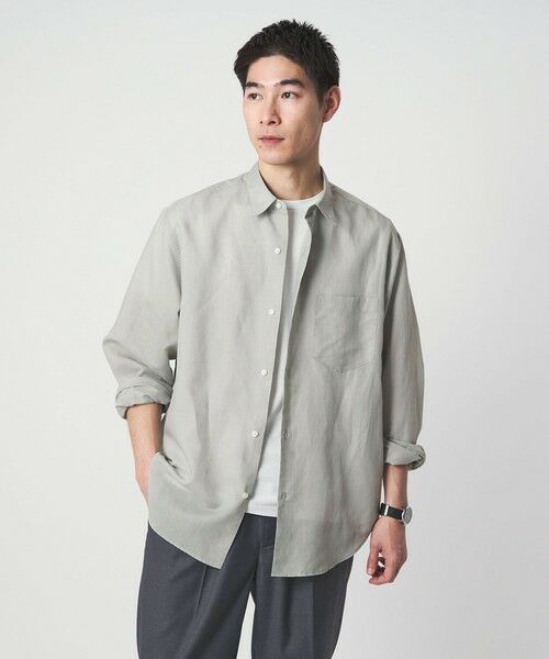 green label relaxing / グリーンレーベル リラクシング シャツ・ブラウス | ラミー ミックス ジャストルーズ 長袖 シャツ | 詳細8