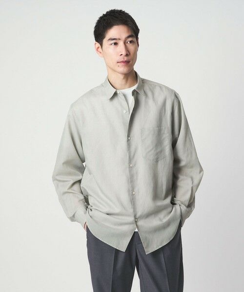green label relaxing / グリーンレーベル リラクシング シャツ・ブラウス | ラミー ミックス ジャストルーズ 長袖 シャツ | 詳細9