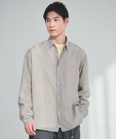 green label relaxing / グリーンレーベル リラクシング シャツ・ブラウス | フィブリル ストライプ柄 長袖 ボックス シャツ