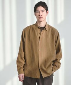 green label relaxing / グリーンレーベル リラクシング シャツ・ブラウス | フィブリル ストライプ柄 長袖 ボックス シャツ