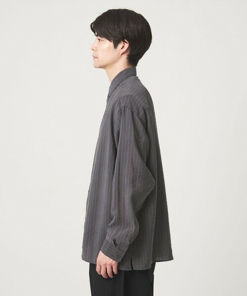 green label relaxing / グリーンレーベル リラクシング シャツ・ブラウス | フィブリル ストライプ柄 長袖 ボックス シャツ | 詳細13