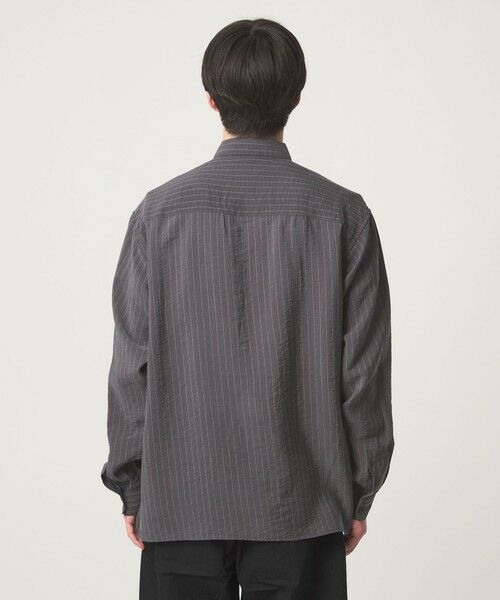 green label relaxing / グリーンレーベル リラクシング シャツ・ブラウス | フィブリル ストライプ柄 長袖 ボックス シャツ | 詳細14