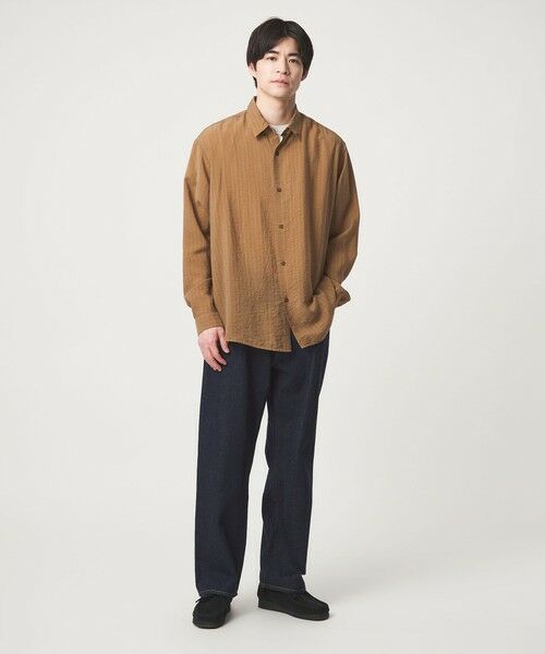 green label relaxing / グリーンレーベル リラクシング シャツ・ブラウス | フィブリル ストライプ柄 長袖 ボックス シャツ | 詳細26