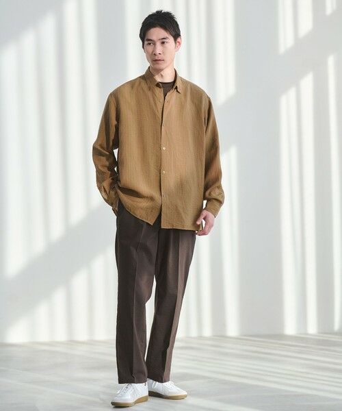 green label relaxing / グリーンレーベル リラクシング シャツ・ブラウス | フィブリル ストライプ柄 長袖 ボックス シャツ | 詳細24