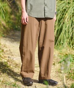 green label relaxing / グリーンレーベル リラクシング その他パンツ | コットン ナイロン バレル ワイド イージーパンツ W4