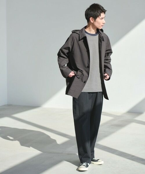 green label relaxing / グリーンレーベル リラクシング その他パンツ | コットン ナイロン バレル ワイド イージーパンツ W4 | 詳細1