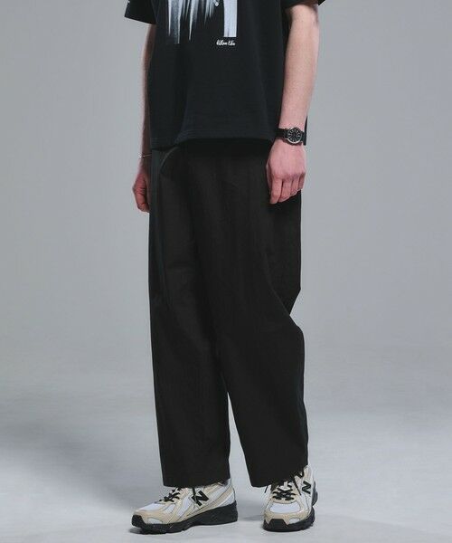 green label relaxing / グリーンレーベル リラクシング その他パンツ | コットン ナイロン バレル ワイド イージーパンツ W4 | 詳細3