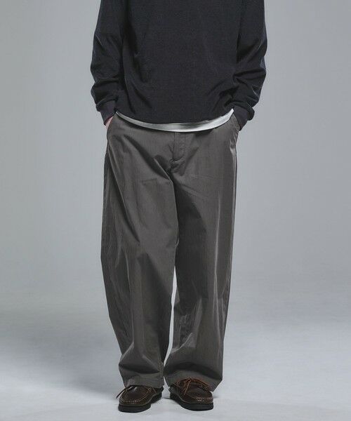 green label relaxing / グリーンレーベル リラクシング その他パンツ | コットン ナイロン バレル ワイド イージーパンツ W4 | 詳細12