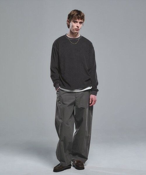green label relaxing / グリーンレーベル リラクシング その他パンツ | コットン ナイロン バレル ワイド イージーパンツ W4 | 詳細13