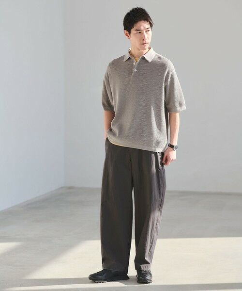 green label relaxing / グリーンレーベル リラクシング その他パンツ | コットン ナイロン バレル ワイド イージーパンツ W4 | 詳細11