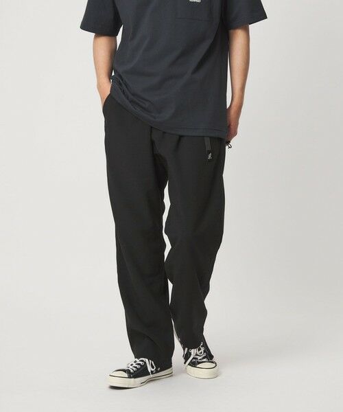 green label relaxing / グリーンレーベル リラクシング その他パンツ | 【別注】＜Gramicci＞麻 ブレンド ワイドテーパード イージーパンツ（BLACK）