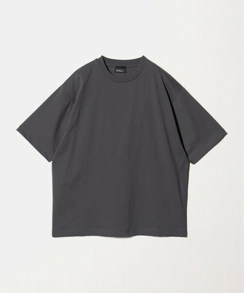 green label relaxing / グリーンレーベル リラクシング Tシャツ | 【WEB限定】JUST fit デイリー ワイド Tシャツ -吸水速乾・抗菌-(DK.GRAY)