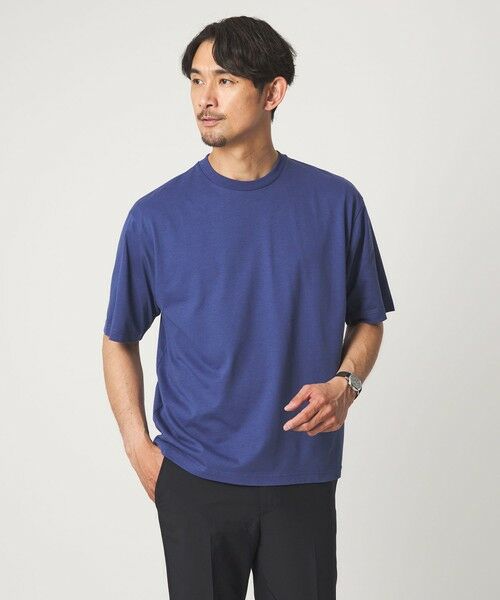 green label relaxing / グリーンレーベル リラクシング Tシャツ | 【WEB限定】JUST fit デイリー ワイド Tシャツ -吸水速乾・抗菌-（ROYAL）