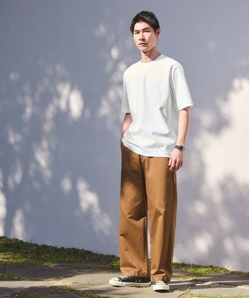 green label relaxing / グリーンレーベル リラクシング Tシャツ | オーガニックコットン ポンチ クルーネック Tシャツ -接触冷感- | 詳細1