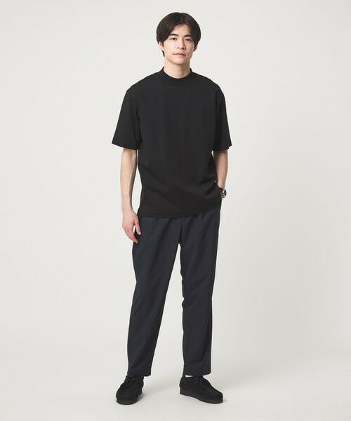 green label relaxing / グリーンレーベル リラクシング Tシャツ | オーガニックコットン ポンチ モックネック Tシャツ -接触冷感- | 詳細5