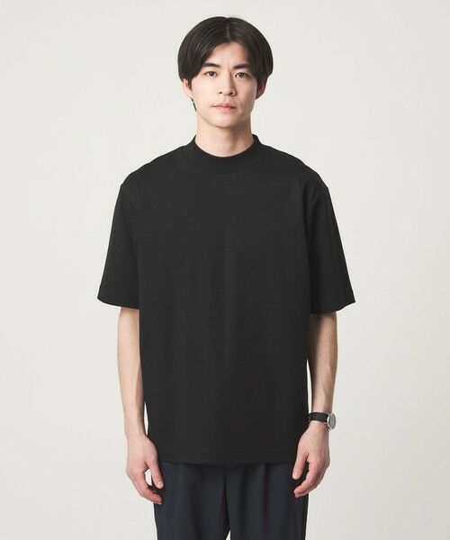 green label relaxing / グリーンレーベル リラクシング Tシャツ | オーガニックコットン ポンチ モックネック Tシャツ -接触冷感- | 詳細6