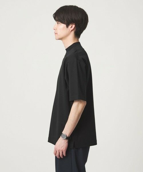 green label relaxing / グリーンレーベル リラクシング Tシャツ | オーガニックコットン ポンチ モックネック Tシャツ -接触冷感- | 詳細7