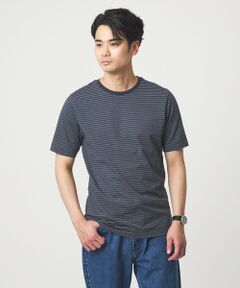 green label relaxing / グリーンレーベル リラクシング Tシャツ | LONG FIBER COTTON ボーダー クルーネック 半袖 Tシャツ