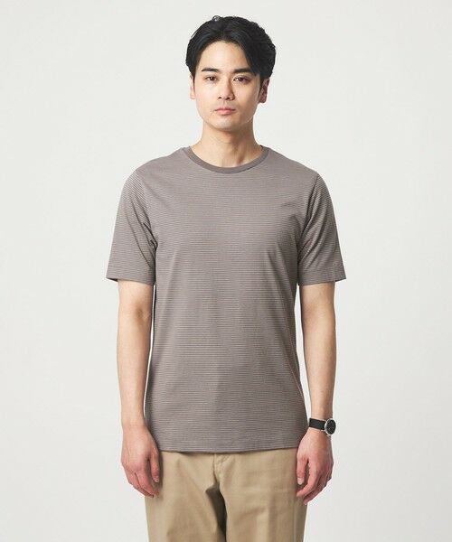 green label relaxing / グリーンレーベル リラクシング Tシャツ | LONG FIBER COTTON ボーダー クルーネック 半袖 Tシャツ | 詳細6