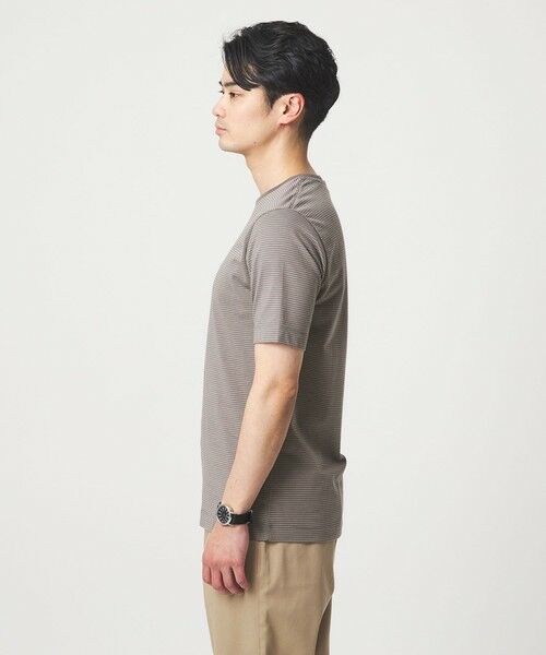 green label relaxing / グリーンレーベル リラクシング Tシャツ | LONG FIBER COTTON ボーダー クルーネック 半袖 Tシャツ | 詳細7