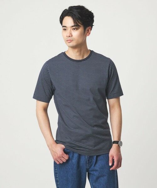 green label relaxing / グリーンレーベル リラクシング Tシャツ | LONG FIBER COTTON ボーダー クルーネック 半袖 Tシャツ | 詳細21