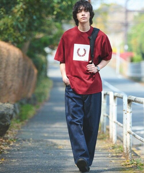 green label relaxing / グリーンレーベル リラクシング Tシャツ | 【国内EXCLUSIVE】＜FRED PERRY＞ボックス ロゴ Tシャツ | 詳細13