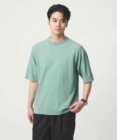 green label relaxing / グリーンレーベル リラクシング ニット・セーター | コットンナイロン リンクス クルーネック ショートスリーブ ニット -ウォッシャブル-