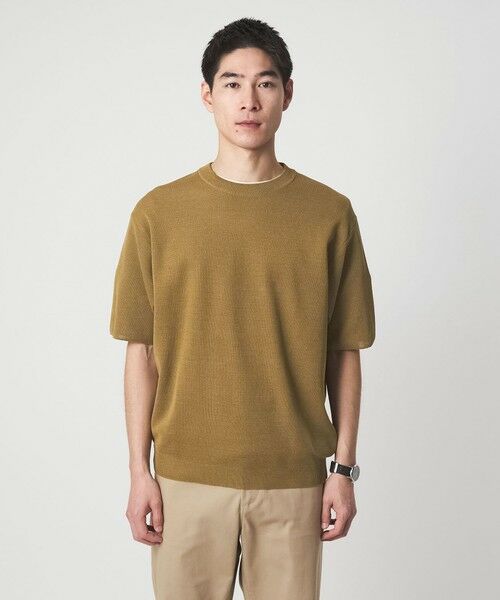 green label relaxing / グリーンレーベル リラクシング Tシャツ | BREEZY ペーパー 半袖 クルーネック ニット Tシャツ -ハンドウォッシャブル・抗菌・通気性- | 詳細4