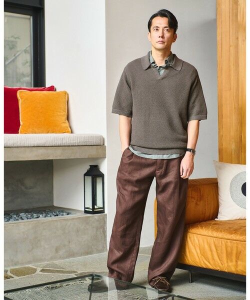 green label relaxing / グリーンレーベル リラクシング ポロシャツ | コットン ナイロン メッシュ スキッパー 半袖 ポロシャツ | 詳細1