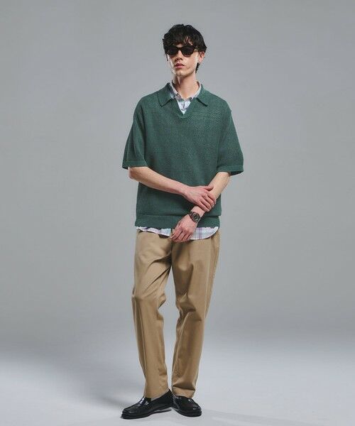 green label relaxing / グリーンレーベル リラクシング ポロシャツ | コットン ナイロン メッシュ スキッパー 半袖 ポロシャツ | 詳細13