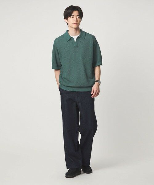 green label relaxing / グリーンレーベル リラクシング ポロシャツ | コットン ナイロン メッシュ スキッパー 半袖 ポロシャツ | 詳細15