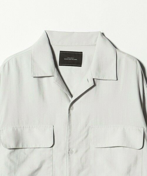 green label relaxing / グリーンレーベル リラクシング シャツ・ブラウス | ナイロン ツイル オープンカラー シャツ ブルゾン -撥水- | 詳細13