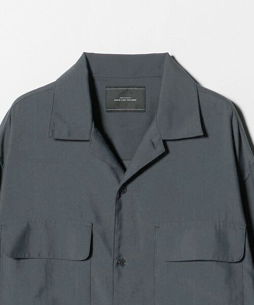 green label relaxing / グリーンレーベル リラクシング シャツ・ブラウス | ナイロン ツイル オープンカラー シャツ ブルゾン -撥水- | 詳細18