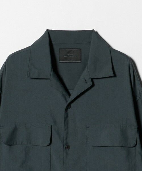 green label relaxing / グリーンレーベル リラクシング シャツ・ブラウス | ナイロン ツイル オープンカラー シャツ ブルゾン -撥水- | 詳細9