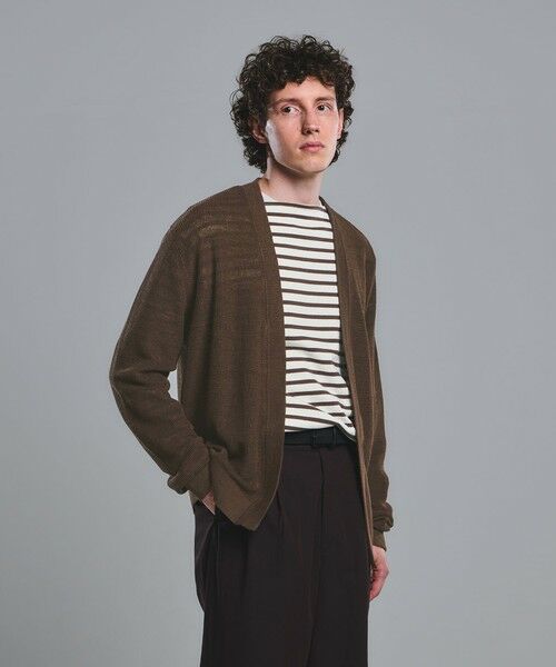 green label relaxing / グリーンレーベル リラクシング カーディガン・ボレロ | リネン アゼ イージーカーディガン | 詳細12